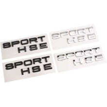 1 Stück Schwarzes Chrom Auto-Emblem für Heckklappe Sport HSE Große Schriftzug-Plakette für Geländewagen Heckaufkleber 135
