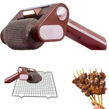 Spazzola elettrica per barbecue, pulizia potente a 350 giri/min, luce LED integrata, per griglie e barbecue in acciaio inox, pratica e resistente