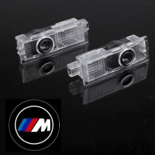 2 phíosa Solas Lógó Léasair Teilgeoir Doras Gluaisteáin LED le haghaidh BMW M Spirit Shadow, Lampa Cúirtéise Breiseán agus Súgartha
