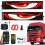 2 Pezzi Occhi LED per Camion e Auto, Luci Occhi del Diavolo Programmabili con Controllo da App e Telecomando, Rosso e Blu 1