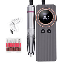 Draagbare professionele oplaadbare elektrische nagelvijl, draadloos, 35000 tpm, manicure en pedicure, compact en krachtig