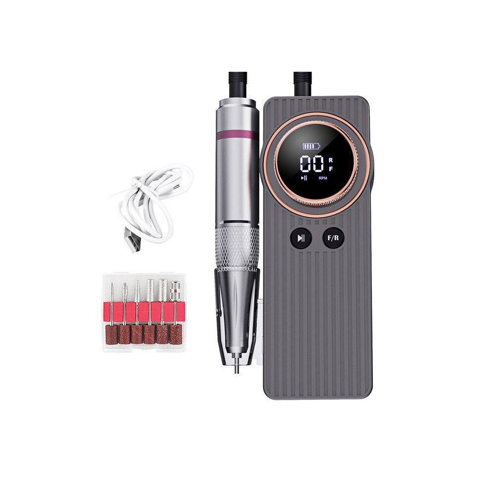 Portable Rechargeable Electric Nail Drill, Cordless 35000 RPM Professional Manicure Nail File for Salon and Home Use