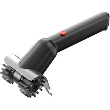 Spazzola elettrica per barbecue per pulizia griglie resistente all’acqua con luce LED, testa di pulizia in acciaio inox