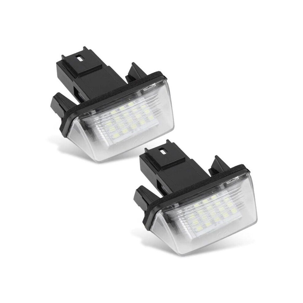 2 Pcs Led License Plate Lights Left And Right For C3 2002-2009, Berlingo, 306, 307, 406, 5008 Vehicles 6083684352270