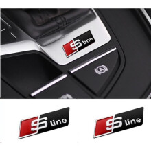 2 pezzi adesivi per volante per modifiche auto, nero, compatibili con Audi A3 A4L A6L Q2L Q3 Q5L Sline