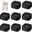 8 Pack Stackable Furniture Risers, Black Bed Leg Elevators, 3.5 cm Height, Adjustable Furniture Risers for Sofa and Bed 1