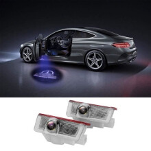 2 piezas proyector LED para puerta del coche con luz de bienvenida y logotipo, iluminación de cortesía, fácil instalación para automóvil Mercedes