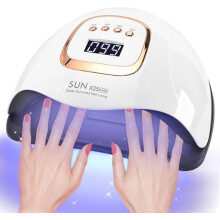 380 W uv-lednagellamp met 81 lampjes, 4 timers en lcd-scherm voor gellak, snel drogen voor thuisgebruik