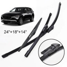 3er-Set Scheibenwischer vorn und hinten passend für Mazda CX-5 KF 2017 bis 2023, langlebig und leise