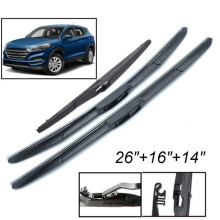 3er Set Scheibenwischer vorne und hinten passend für Hyundai Tucson TL 2016 bis 2020, langlebig, leise, witterungsbeständig
