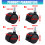 4Pcs Compacts Quiet Roller Wheel Furniture-8x15threadbrake 4
