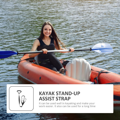 Kayak Stand-up Assist Strap Polyester Canoe Handle Outdoor Kayaking Accessory 2
