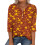 Women's sleeve V-neck T-shirts for Spring  comfortable,-Brown M 7