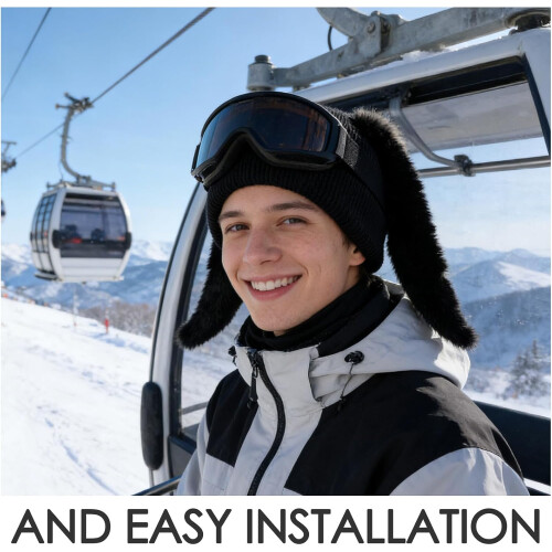 Plüsch-Ohrenschutz für Skihelme, universell passender Snowboardhelmschutz mit Stretchmaterial 2