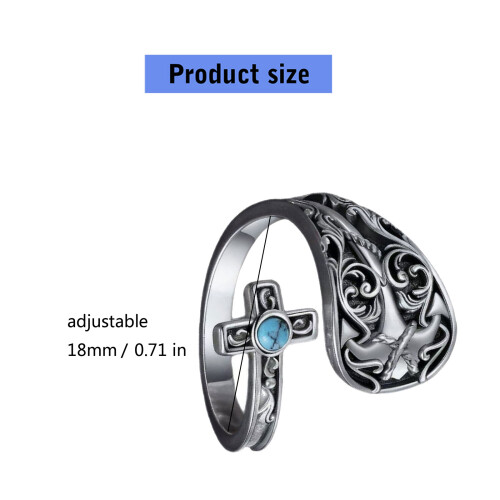 Geometric Crosses Dating Rings Adjustable Opening Rings Unique 2