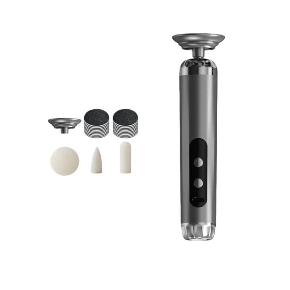Inf Electric Callus Remover With 50 Disposable Sandpaper Discs - Rechargeable Foot File Grey