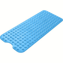 (40x100 CM, Light Blue) Extra Large Bath Mat Non Slip Bathtub Strong Suction Anti-Mold Rubber Shower Mats