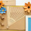 Draagbare Beige Vouwwaaier Frames Bamboe Metaal Voor Creatieve DIY 9