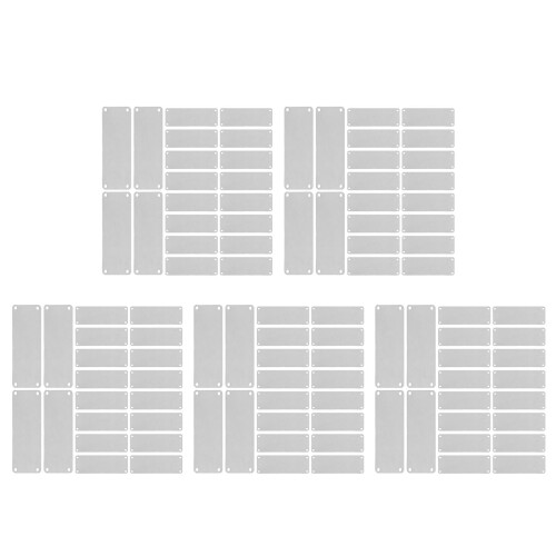 100Stk Namensschild Anhänger Blank Stempelcharms 2