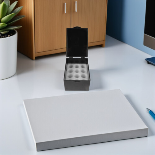 Black Acrylic Light Blocking Medicine Storage Bin for Home Travel 2