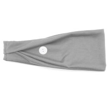 (Light Gray) Mask Buttons Headband, Anti-Choke Sports Sweatband, Men’s Fitness Towel Headband, Yoga Running Headwrap