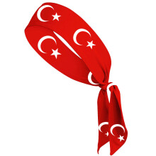 (Turkey) Męska elastyczna opaska sportowa na Dzień Niepodległości i damska szeroka, pochłaniająca pot opaska na włosy