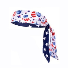 (Color-blocked Flag Headband) Męska elastyczna opaska sportowa na Dzień Niepodległości i damska szeroka, pochłaniająca pot opaska na włosy