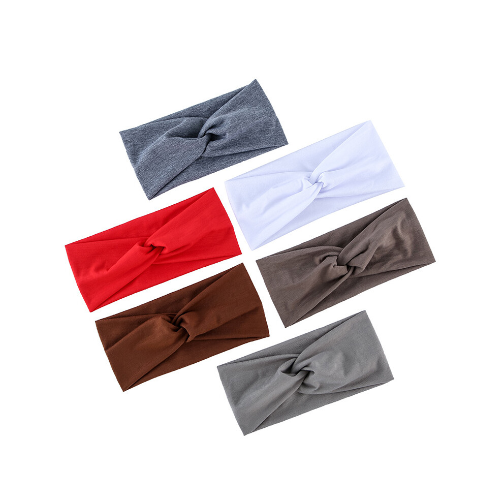 (B) Sports Headband Simple Makeup Cross Headband Women's Face Washing Headband Bundled Headband Yoga Headband
