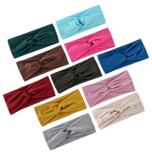 (D) Sports Headband Simple Makeup Cross Headband Women's Face Washing Headband Bundled Headband Yoga Headband