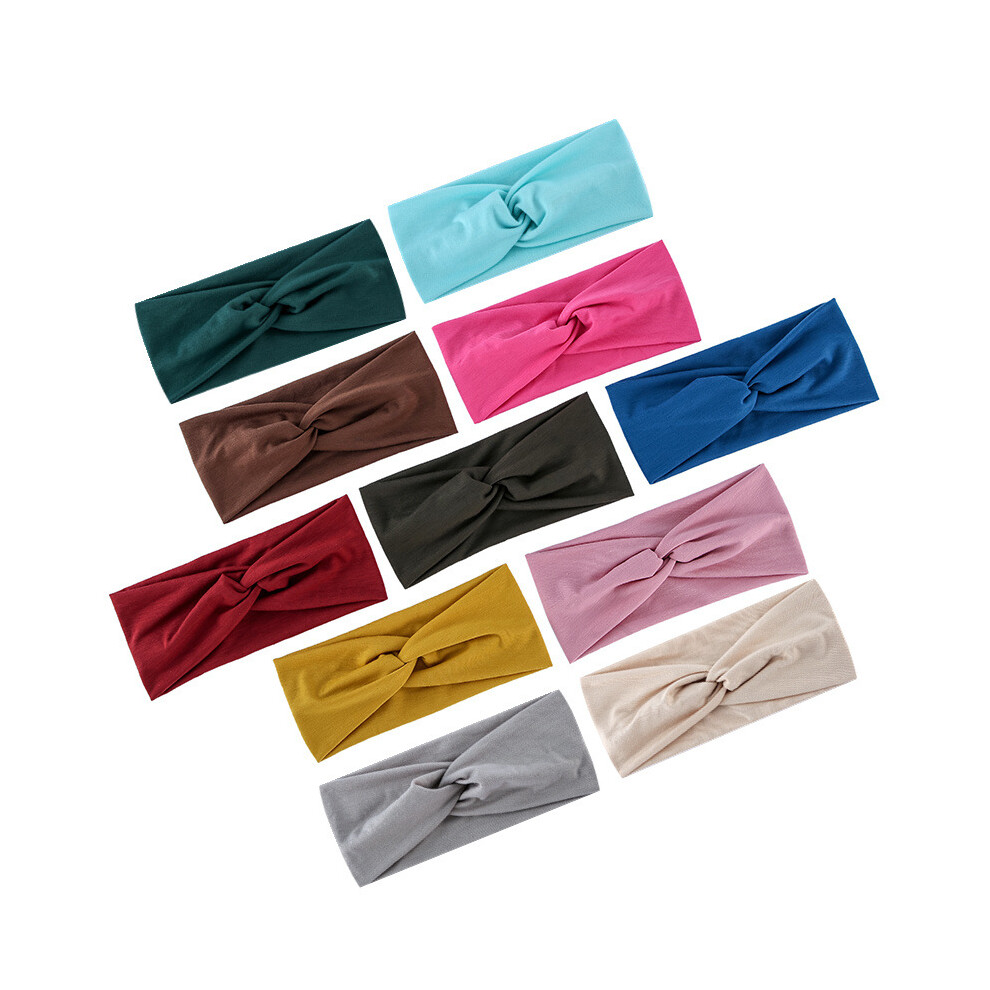 (D) Sports Headband Simple Makeup Cross Headband Women's Face Washing Headband Bundled Headband Yoga Headband
