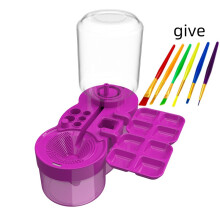 (Purple) Machine de nettoyage de brosses violettes avec nettoyant, brosse à peinture, drainage sous pression et alimentation en eau automatique