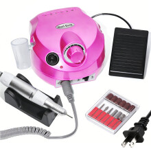 (202 Electroplating Powder Pink - American Standard) Nail Grinder 202 Electric Nail File Quick Removal & Polishing Tool Kit