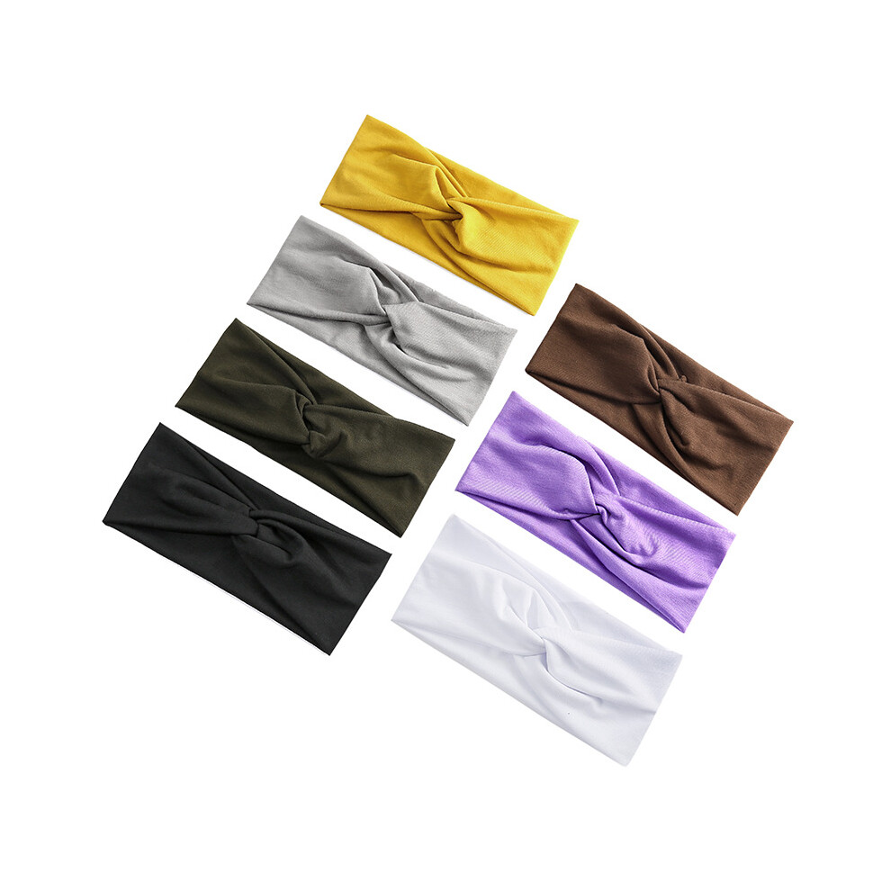 (c) Sports Headband Simple Makeup Cross Headband Women's Face Washing Headband Bundled Headband Yoga Headband