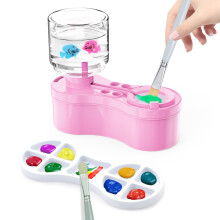 (Pink) Kit de nettoyage pour aquarelle et pinceaux – Solution d'entretien pour pinceaux