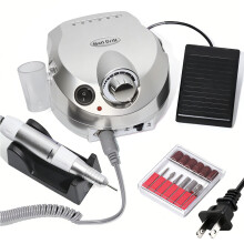 (202 Electroplated Silver - US Standard) Nail Grinder 202 Electric Nail File Quick Removal & Polishing Tool Kit