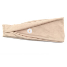 (Khaki) Mask Buttons Headband, Anti-Choke Sports Sweatband, Men’s Fitness Towel Headband, Yoga Running Headwrap