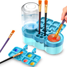 (Blue) Kit de nettoyage et de rinçage pour pinceaux de coloration capillaire Daily Essentials, palette de peinture artistique
