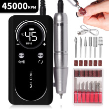 (V2 Black Item) Cordless Professional Nail Grinder Electric Nail Remover Grinding Machine Tool Kit