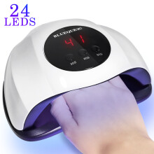(White) Nail Art Dual Light 5s Quick Dry LED Curing Lamp 54W High Power Salon Gel Lamp Professional