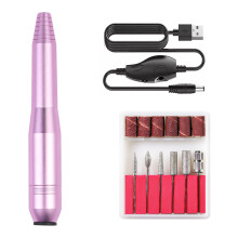 (DMJ-2001-Purple) Nail Grinder 202 Electric Nail File Quick Removal & Polishing Tool Kit