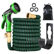 (US Standard (100FT)) 3er-Set ausziehbarer Hochdruck-Wasserpistolen für Garten und Autowäsche, Schwarz-Grünes Zweifarben-Set