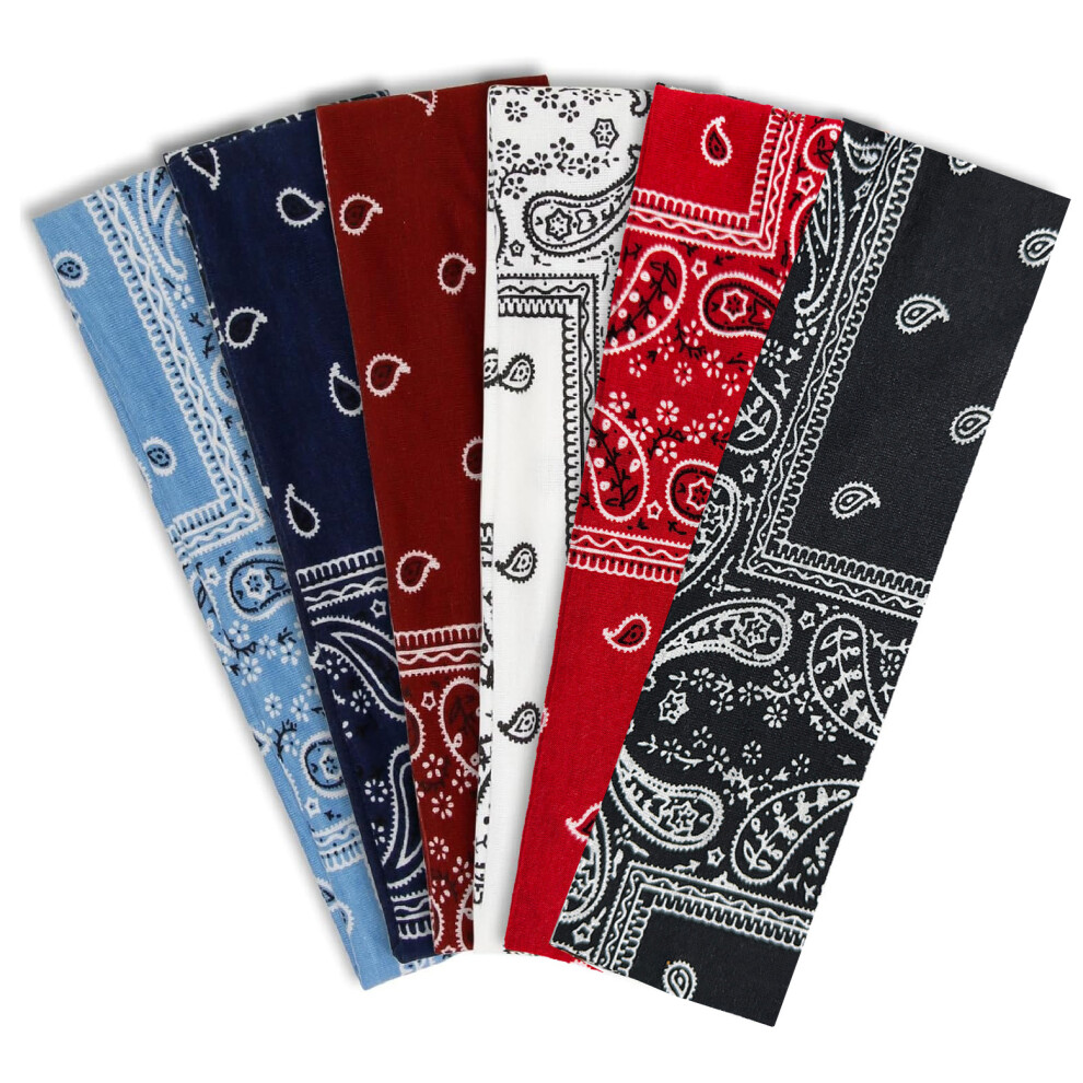 (Wavy pattern) Leopard Star Print Women's Yoga Headband, Elastic Running Sweatband, Absorbent Hair Accessories