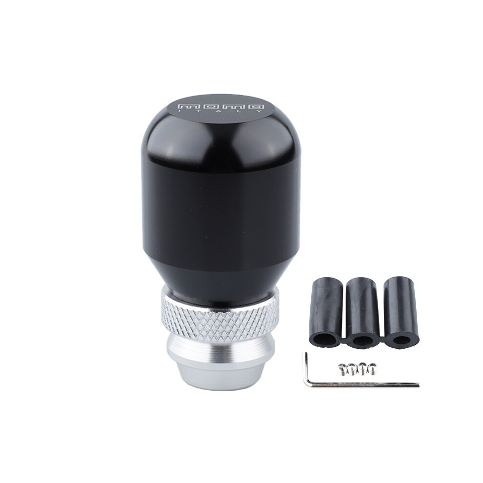 (Black) Personalized Adjustable Universal Car Gear Shift Knob Manual Lever Automatic Modification Momo Style Black 7734264137501