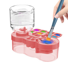 (Pink) Kit de nettoyage et de rinçage pour pinceaux