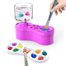 (Purple A) Kit de nettoyage pour aquarelle et pinceaux – Solution d'entretien pour pinceaux