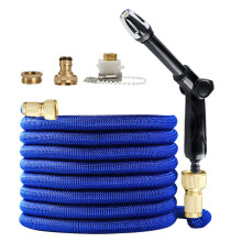 (Blue Set, 100FT) Hochdruck-Gartenschlauch für den Haushalt, auch als Autowasch-Wassersprüher geeignet für: Gartenbewässerung und Hofreinigung