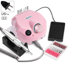 (Pink US Standard) Nail Grinder 35000 RPM Electric Nail Removal Machine with Grinding Head Kit