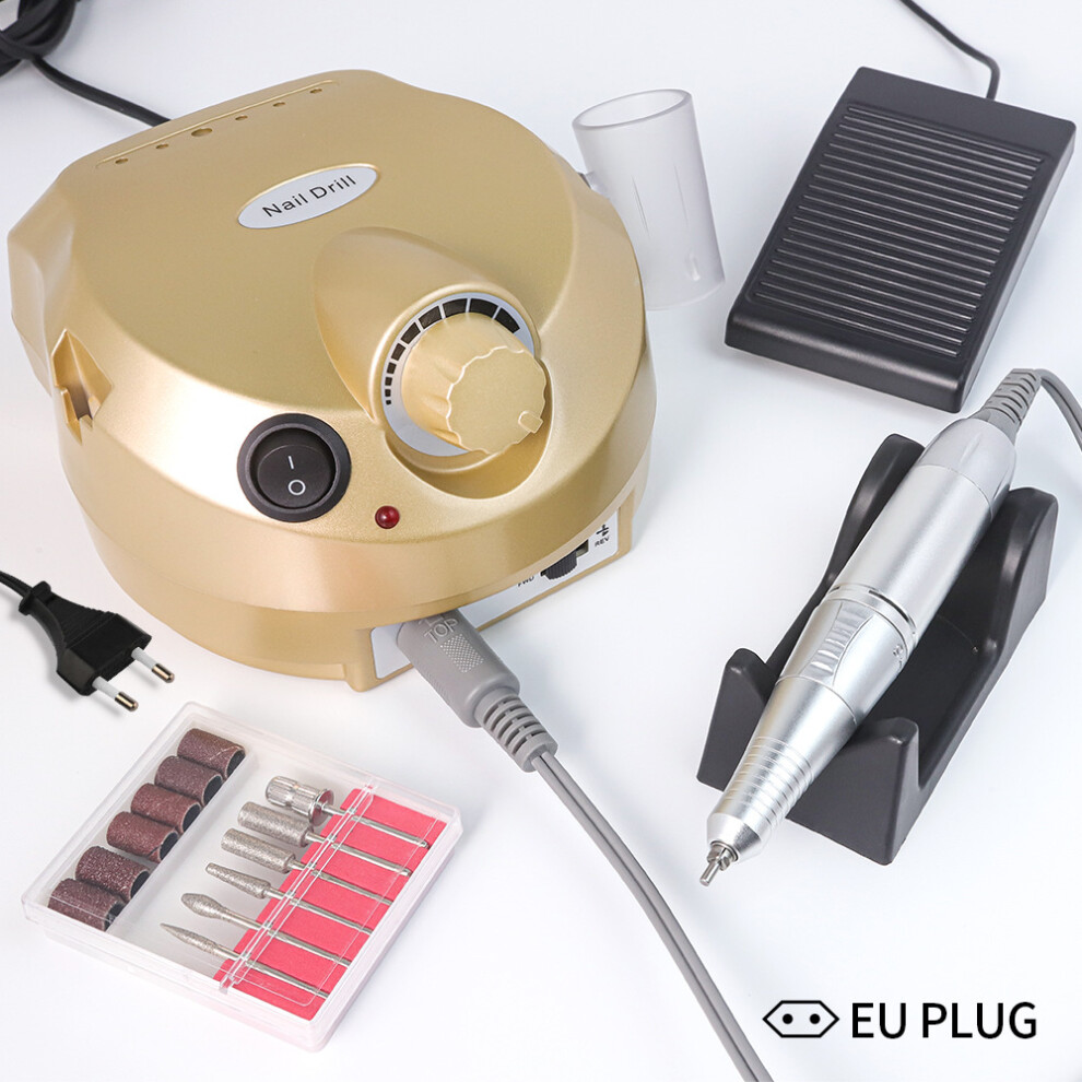 (Gold European Standard) Nail Grinder 35000 RPM Electric Nail Removal Machine with Grinding Head Kit
