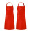 (Red) Floral Neck Apron Set Kitchen Café Barbecue Workwear 1