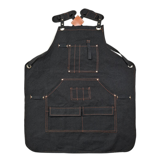 (Black) Minimalist Heavy Canvas Tool Apron Carpentry, Electrical & Gardening Work